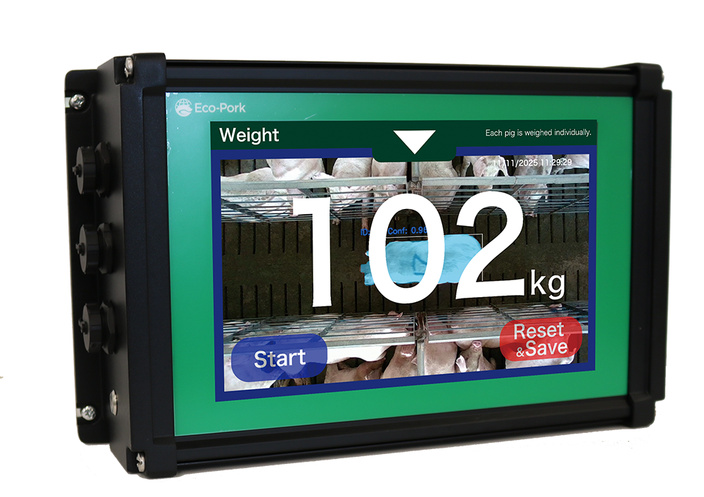 PigDataStation Type A device showing weight estimation interface